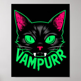 Poster Vampurr Chat Vampire Kitty Halloween Chats Éffraya