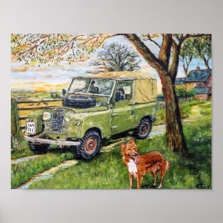 poster van 11 x 8,5 inch "BOERDERIJ"