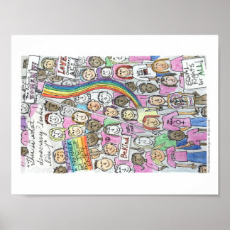 Poster van 11 x 8,5 inch voor dames in maart