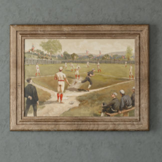 Poster van 1800 honkbalspel