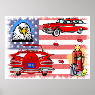  Poster van 1950 en 60's Collage