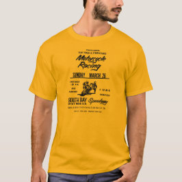 poster van 1970s Flat Track & Steeplechase Motorcy T-shirt