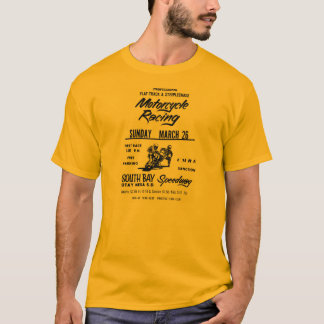 poster van 1970s Flat Track & Steeplechase Motorcy T-shirt