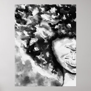 Poster van Afrikaanse Vrouw Afro