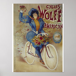 Poster van Amerikaanse fiets Wolff