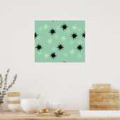 Poster van atoomJade en Mint Starbursts (Keuken)