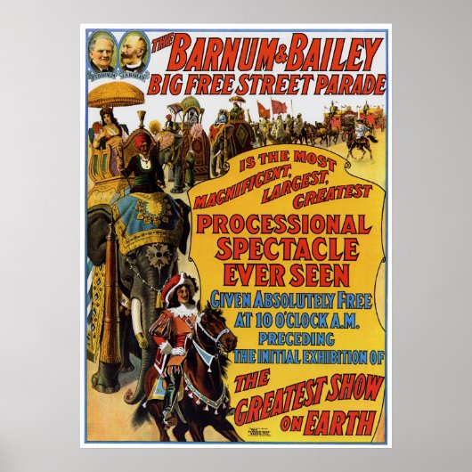 Poster van Barnum en Bailey Circus (Voorkant)