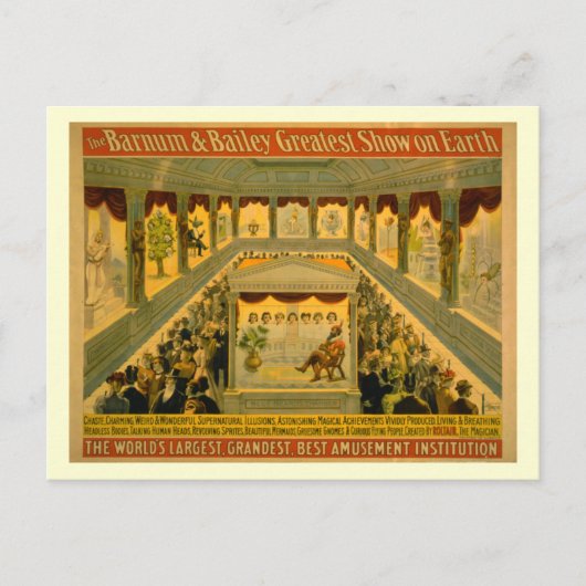Poster van Barnum en Bailey Circus Briefkaart (Voorkant)