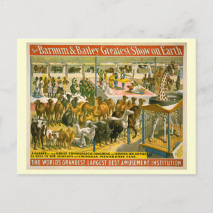 Poster van Barnum en Bailey Circus Briefkaart