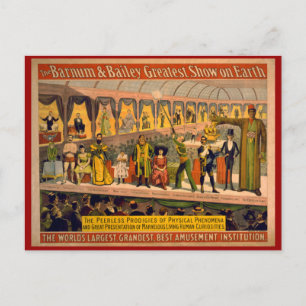 Poster van Barnum en Bailey Circus Briefkaart