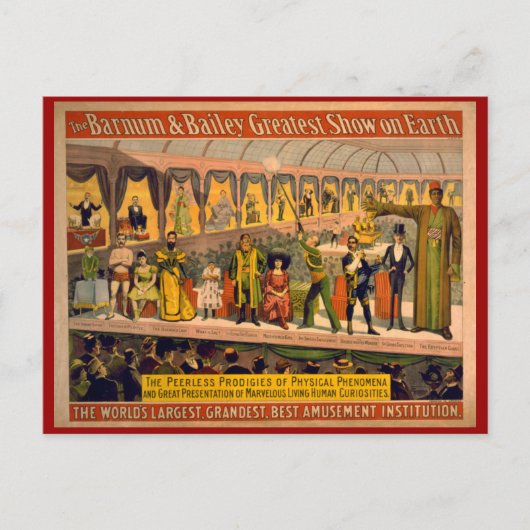 Poster van Barnum en Bailey Circus Briefkaart (Voorkant)
