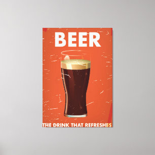 poster van Beer. Canvas Afdruk