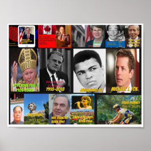 Poster van beroemde Parkinson patiënten