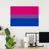Poster van bisexual Pride Flag (Thuiskantoor)