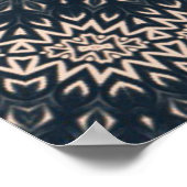 Poster van Black & White Owl Mandala (Hoek)