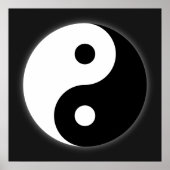 Poster van Black & White Yin Yang (Voorkant)