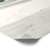 Poster Van bleu et blanc sur la plage (Coin)