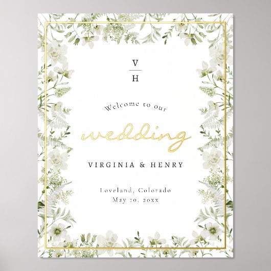 Poster van botanische goudolie (Voorkant)