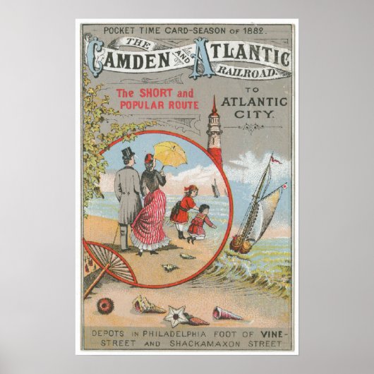 Poster van Camden en Atlantic Railroad (Voorkant)