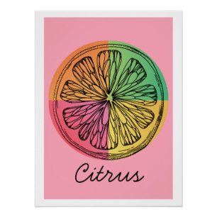 Poster van citrusvruchten perfect poster