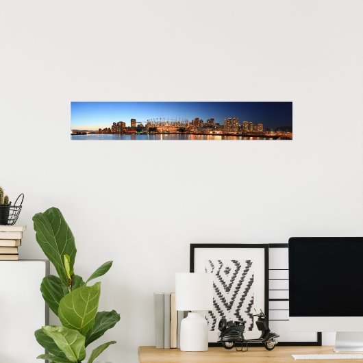 Poster van city panorama (Bureau à domicile)