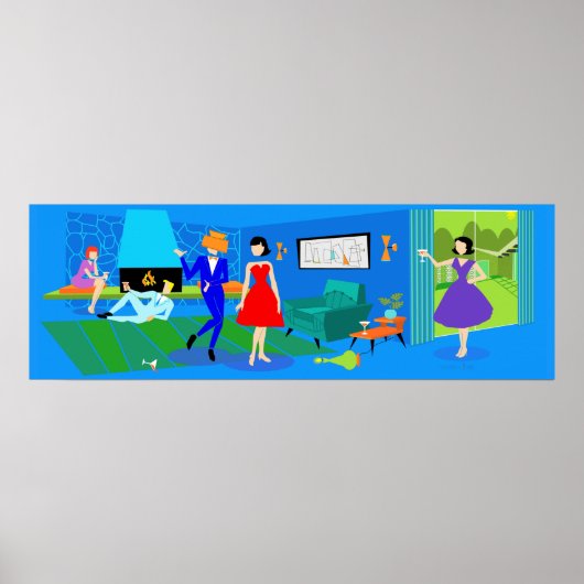 Poster van cocktail van nucleair handpalmen (Voorkant)