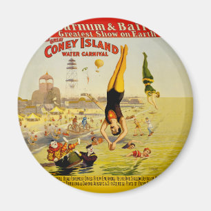 Poster van Coney Island Sideshow Magneet