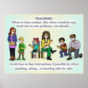 Poster van coronavirus-leraren