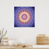 Poster van Cosmic Mandala - Poster van de Meditati (Keuken)