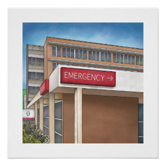Poster van de afdeling Spoedeisende Hulp Perfect Poster