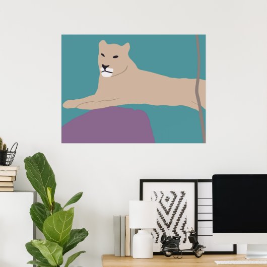 Poster van de Afrikaanse Leeuwen (Thuiskantoor)