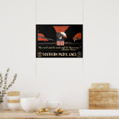 Poster van de Amerikaanse oorlogsspoorlijn in het (Keuken)