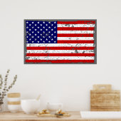 Poster van de Amerikaanse vlag (Keuken)