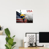 Poster van de Amerikaanse zeegarend (Thuiskantoor)