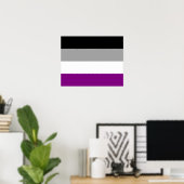 Poster van de asexualiteitvlag (Thuiskantoor)