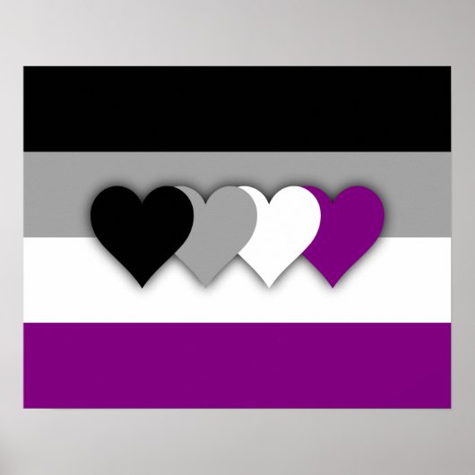 Poster van de asexualiteitvlag (Voorkant)