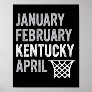 Poster Van de basket-ball - Janvier Février Kentucky Avri
