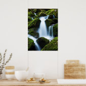 Poster van de bergwaterval (Keuken)