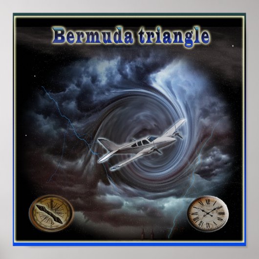 Poster van de Bermuda-driehoek (Voorkant)
