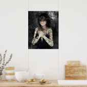 Poster van de bewegingsgothische kunst (Keuken)