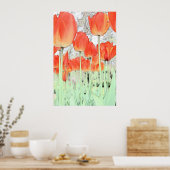 poster van de bloem. plant van de bloem (Keuken)