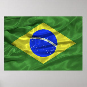 Poster van de Braziliaanse vlag