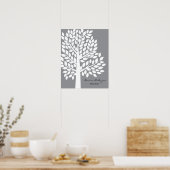 Poster van de bruiloft - Grijs (Keuken)
