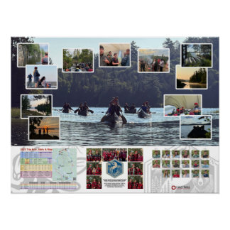 Poster van de Canoe Trails 2025 Canadese Reis Perfect Poster