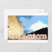 Poster van de citadale stadsmuren van Carcassonne Briefkaart (Voorkant / Achterkant)