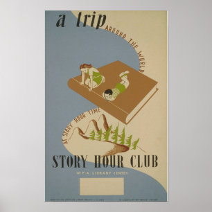 Poster van de Club van het Huis van het Verhaal W