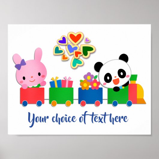 Poster van de Cute Animal Train (Voorkant)