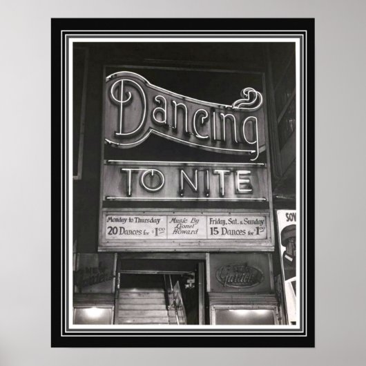 Poster van de Dance Hall 16 x 20 (Voorkant)