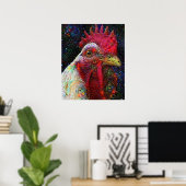 Poster van de Deep Dream Space Chicken (Thuiskantoor)