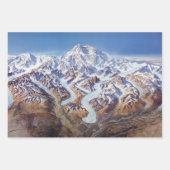 Poster van de Denali National Park Relief Map Inpakpapier Vel (Voorkant 2)